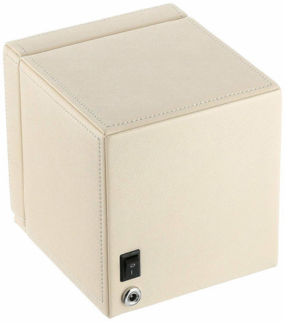 WOLF Cream Cub Single Winder with Cover Watch Winding Box 461153