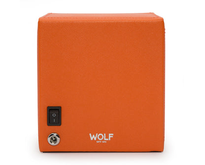 WOLF Orange Cub Single Winder with Cover Watch Winding Box 461139
