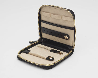 WOLF Marrakesh Black Travel Zip Jewellery Case 308502
