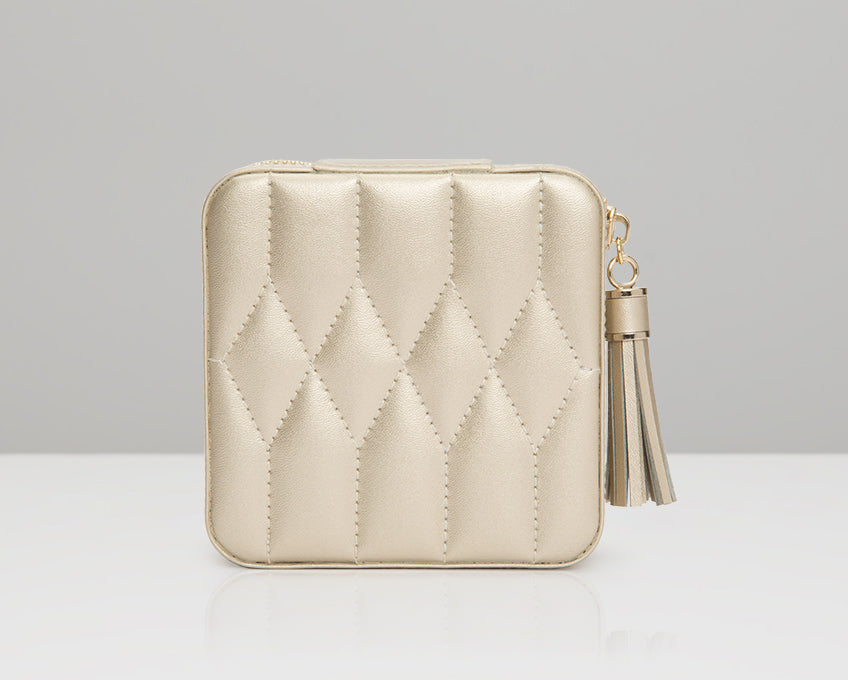 WOLF Caroline Champagne Jewellery Zip Travel Case 329946