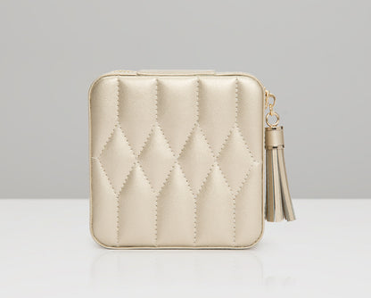 WOLF Caroline Champagne Jewellery Zip Travel Case 329946