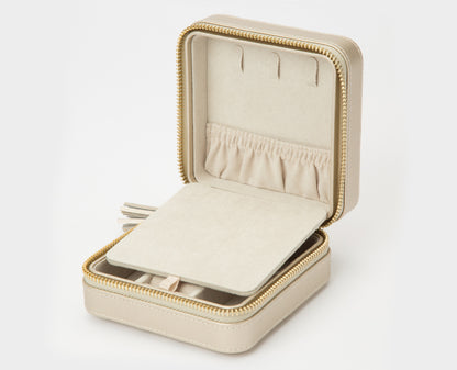 WOLF Caroline Champagne Jewellery Zip Travel Case 329946