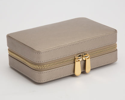 WOLF Palermo Pewter Travel Zip Jewellery Case 213678