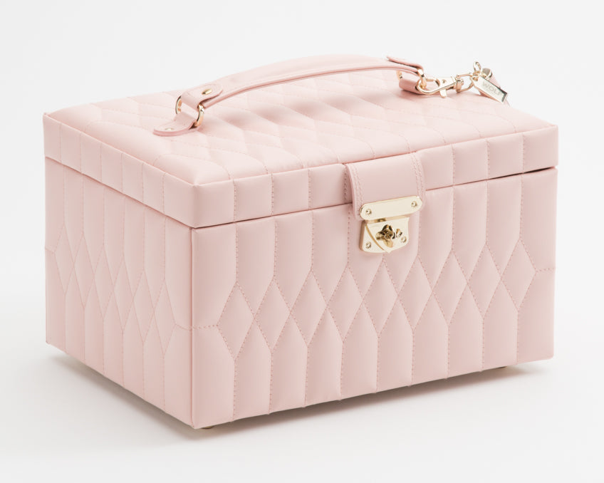 WOLF Caroline Rose Quartz Medium Jewellery Box & Travel Case 329715