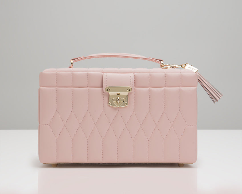 WOLF Caroline Rose Quartz Medium Jewellery Box & Travel Case 329715
