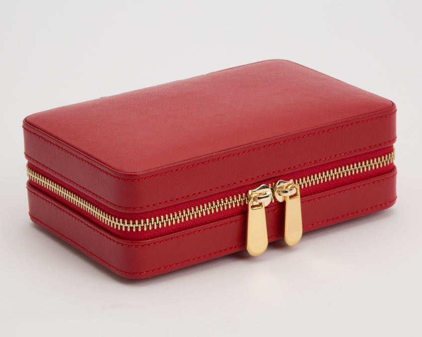 WOLF Palermo Red Travel Zip Jewellery Case 213672