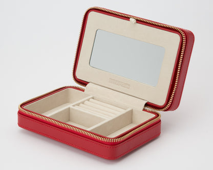 WOLF Palermo Red Travel Zip Jewellery Case 213672