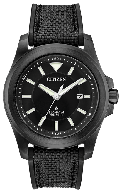 Citizen Eco-Drive Promaster Super Tough Black Dial Black Stainless Steel Mens Watch BN0217-02E