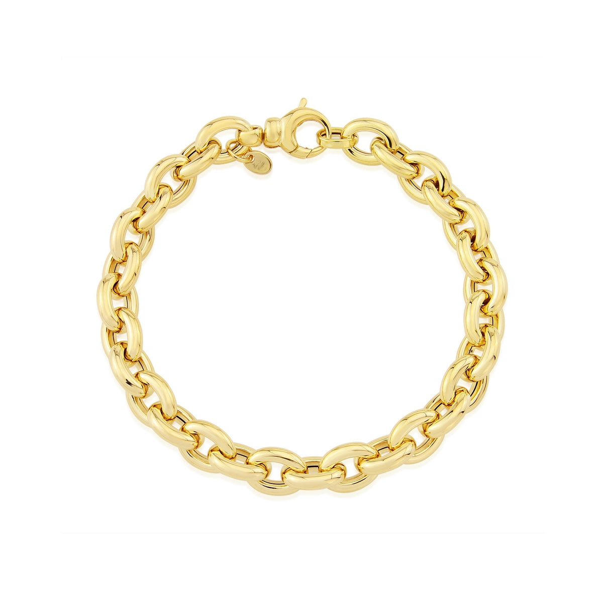 9ct Gold Graduating Circle Link Bracelet