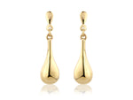 9ct Gold Teardrop Drop Earrings