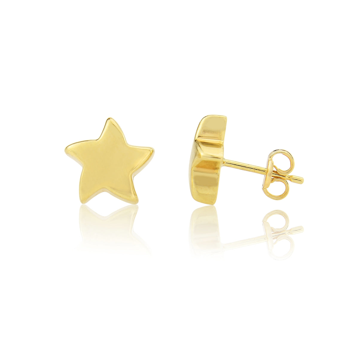 9ct Gold Star Stud Earrings
