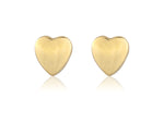 9ct Gold Heart Stud Earrings