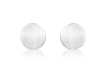 Flat Round Stud Earrings