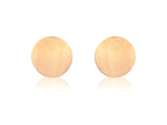 Flat Round Stud Earrings