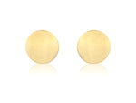 9ct Gold Flat Round Stud Earrings