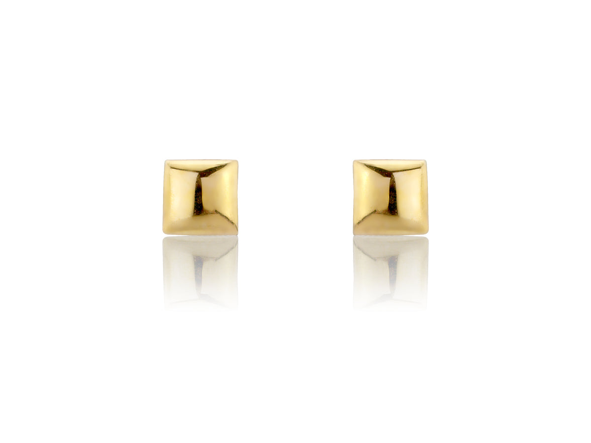 9ct Gold 5mm Square Stud Earrings