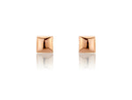 9ct Rose Gold 5mm Square Stud Earrings