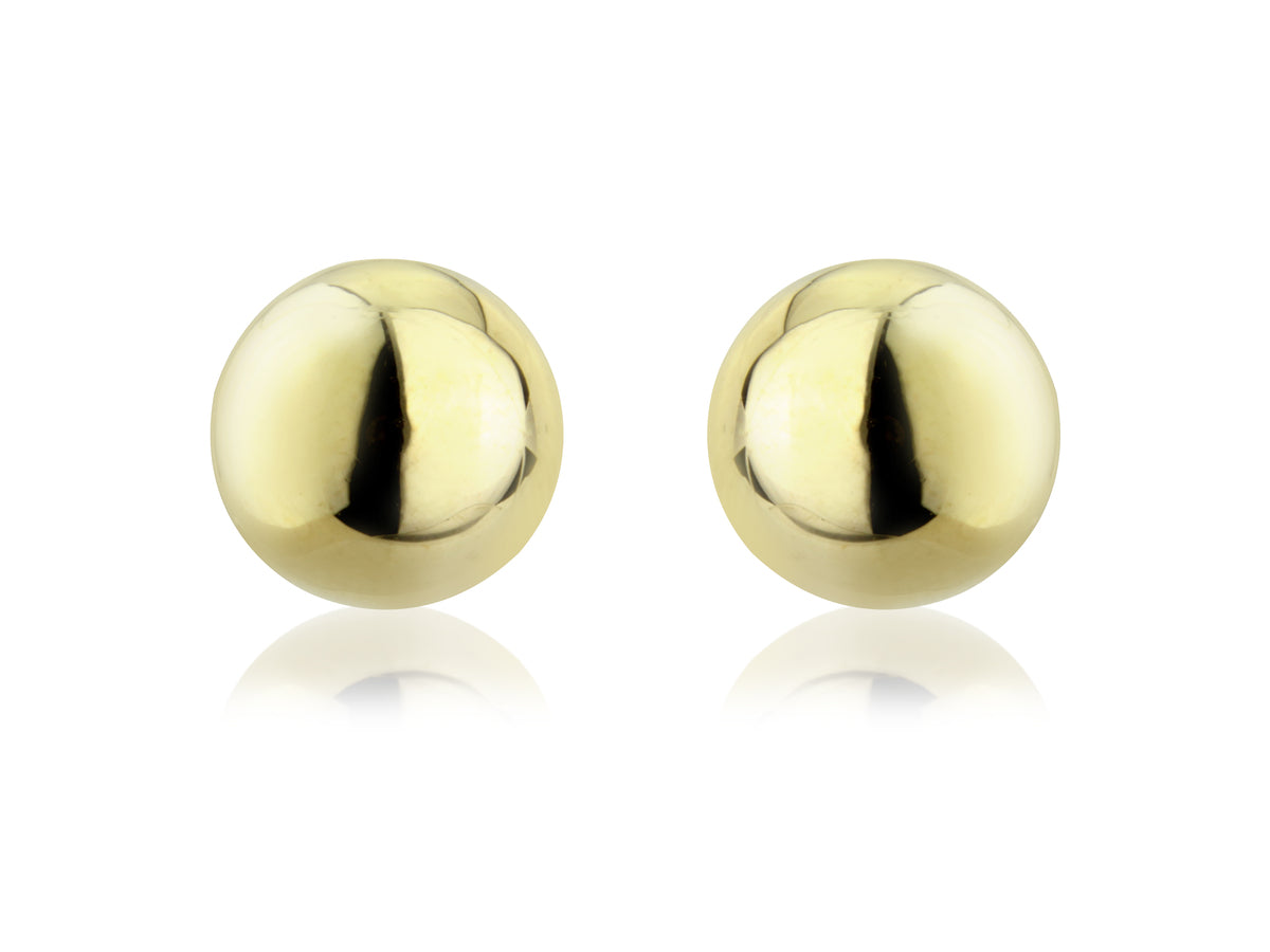 9ct Gold Classic Ball Stud Earrings (10mm)