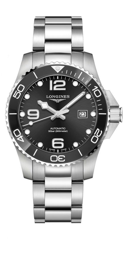 Longines HydroConquest Black Dial Stainless Steel Mens Watch L37824566