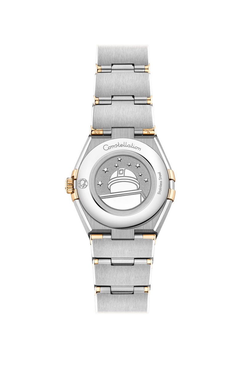 Omega Constellation Diamond Set Mother of Pearl Dial Two Tone Womens Quartz Watch 25mm 13125256055002