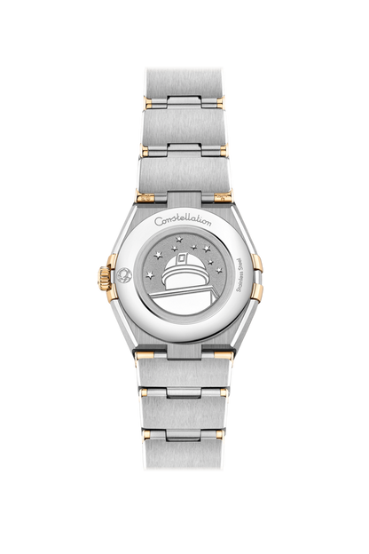 Omega Constellation Diamond Set Mother of Pearl Dial Two Tone Womens Quartz Watch 25mm 13125256055002