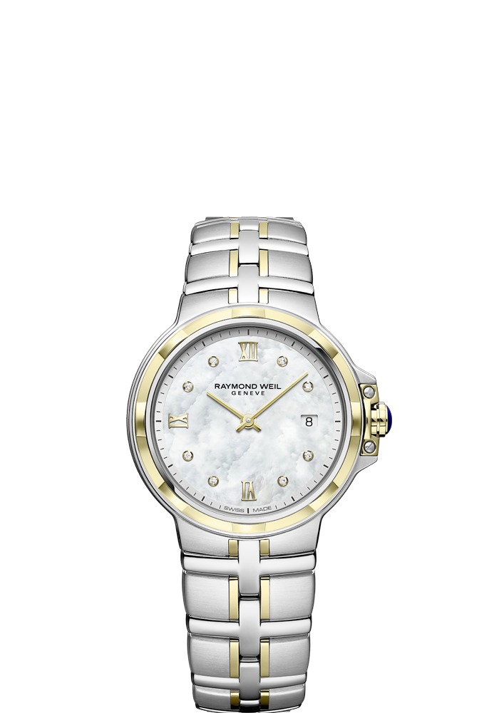 Raymond Weil Parsifal Mother of Pearl Dial Two Tone Womens Quartz Watch 5180-STP-00995