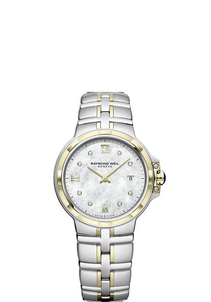 Raymond Weil Parsifal Mother of Pearl Dial Two Tone Womens Quartz Watch 5180-STP-00995