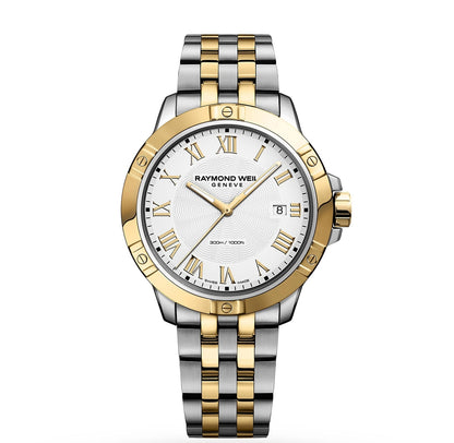 Raymond Weil Tango White Dial Two Tone Mens Quartz Watch 8160-STP-00308