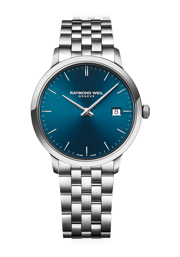 Raymond Weil Toccata Blue Dial Stainless Steel Mens Quartz Watch 39mm 5485-ST-50001