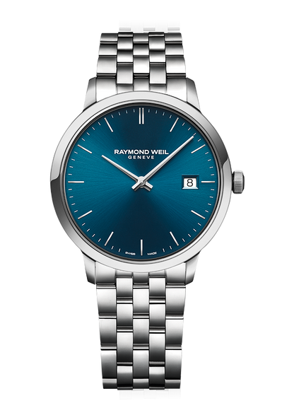 Raymond Weil Toccata Blue Dial Stainless Steel Mens Quartz Watch 39mm 5485-ST-50001