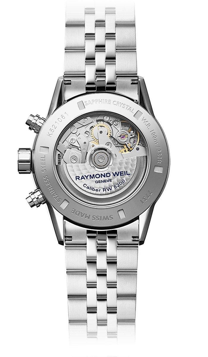 Raymond Weil Freelancer Silver Dial Stainless Steel Chronograph Mens Watch 7731-ST1-65421