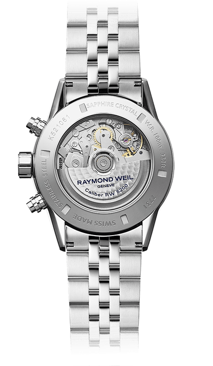 Raymond Weil Freelancer Silver Dial Stainless Steel Chronograph Mens Watch 7731-ST1-65421
