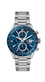 TAG Heuer Carrera Calibre 16 Blue Dial Stainless Steel Mens Chronograph Watch CBM2112.BA0651