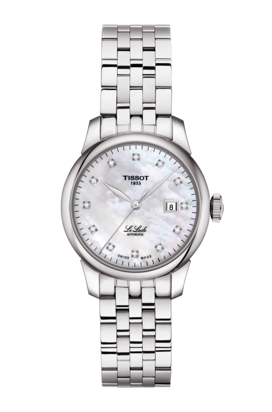 Tissot Le Locle Mother of Pearl Diamond Set Dial Stainless Steel Womens Watch T0062071111600