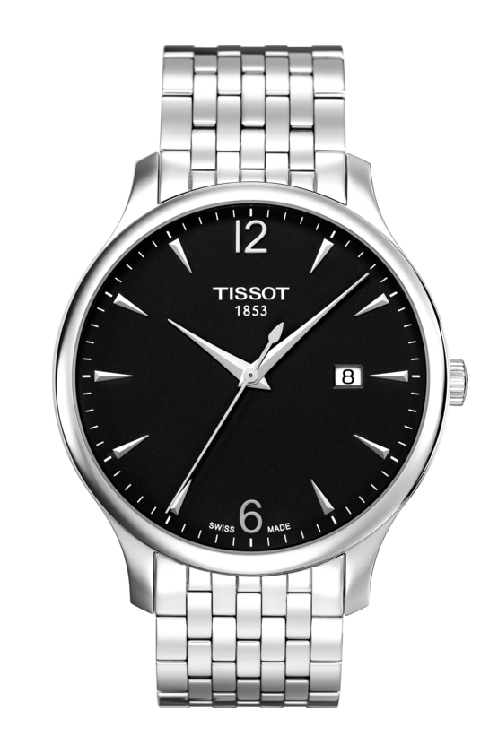 Tissot Tradition Black Dial Stainless Steel Mens Quartz Watch T0636101105700