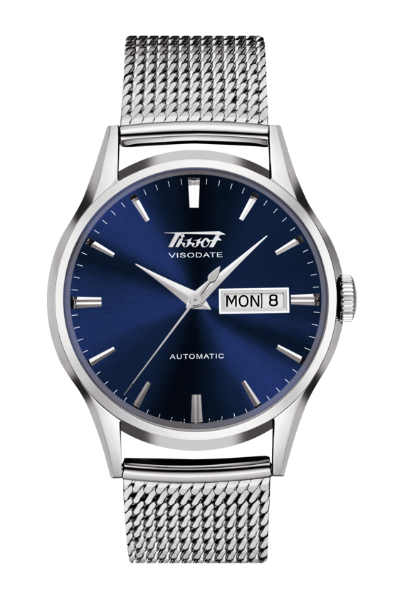 Tissot Heritage Visodate Blue Dial Stainless Steel Mens Watch T0194301104100