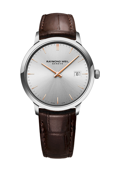 Raymond Weil Toccata Silver Dial Stainless Mens Quartz Watch 39mm 5485-SL5-65001