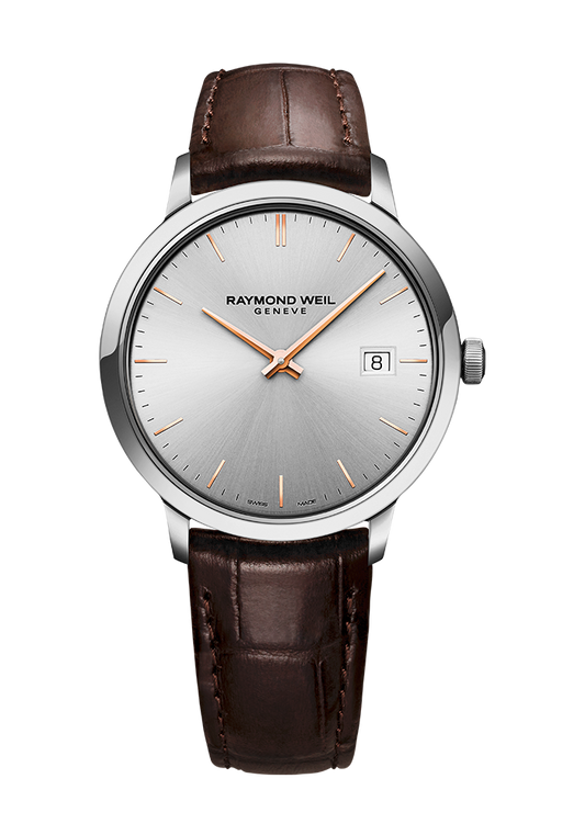 Raymond Weil Toccata Silver Dial Stainless Mens Quartz Watch 39mm 5485-SL5-65001
