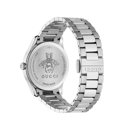 Gucci G-Timeless Iconic Bee Silver Dial Stainless Steel Unisex Quartz Watch YA1264126