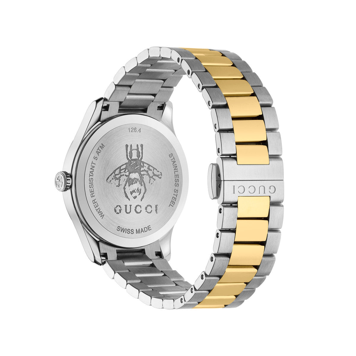 Gucci G-Timeless Iconic Bee Silver Dial Two Tone Unisex Quartz Watch YA1264131