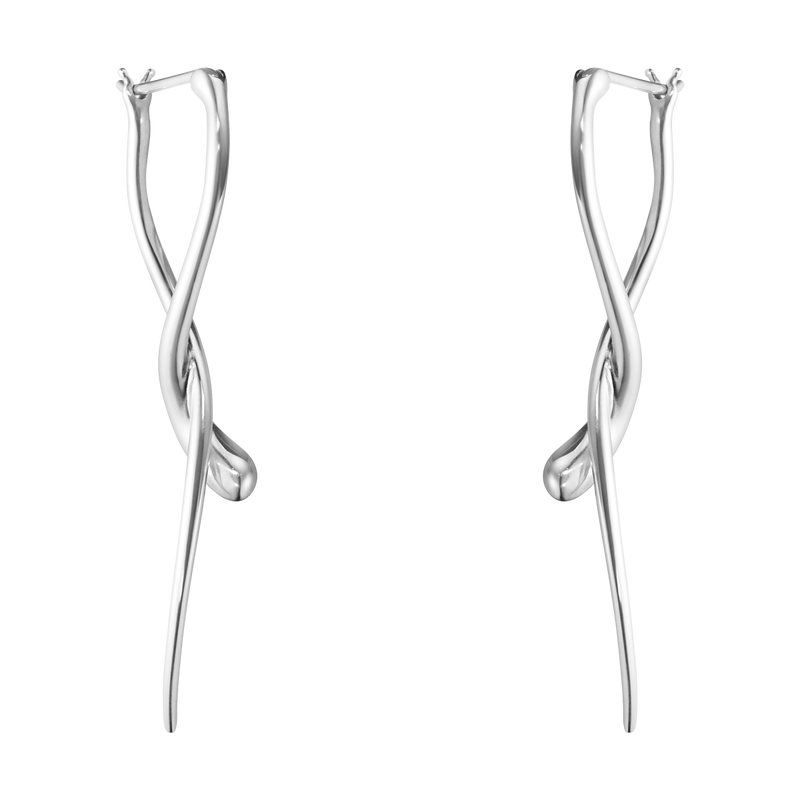 Georg Jensen MERCY Sterling Silver Long Drop Earrings 10015150