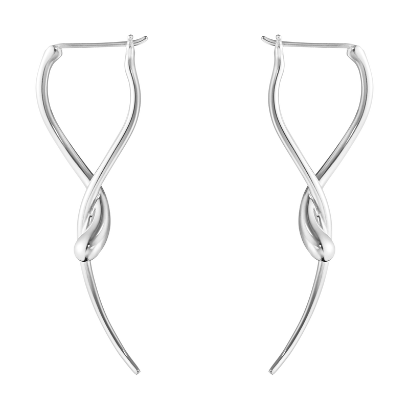 Georg Jensen MERCY Sterling Silver Long Drop Earrings 10015150