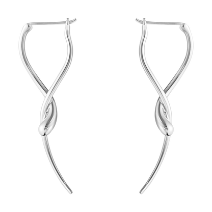 Georg Jensen MERCY Sterling Silver Long Drop Earrings 10015150