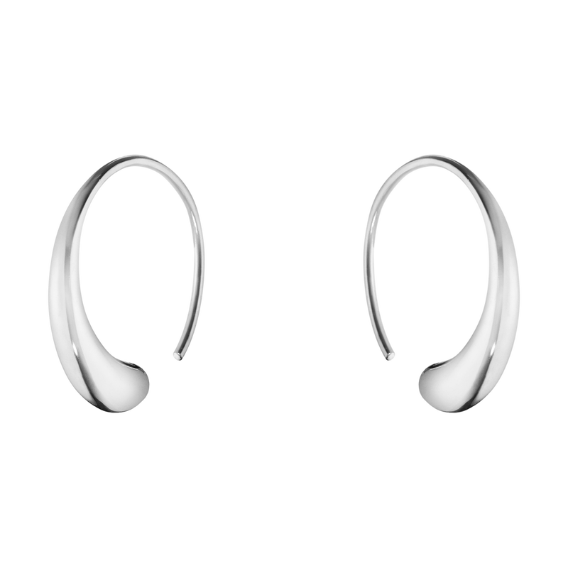 Georg Jensen MERCY Sterling Silver Large Hoop Earrings 10015603