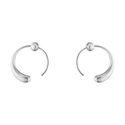 Georg Jensen MERCY Sterling Silver Large Hoop Earrings 10015603