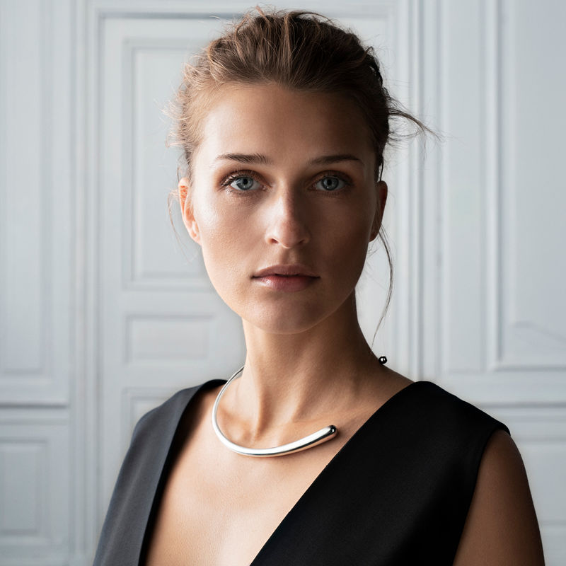 Georg Jensen MERCY Sterling Silver Neckring Collar Necklace 20000069000M