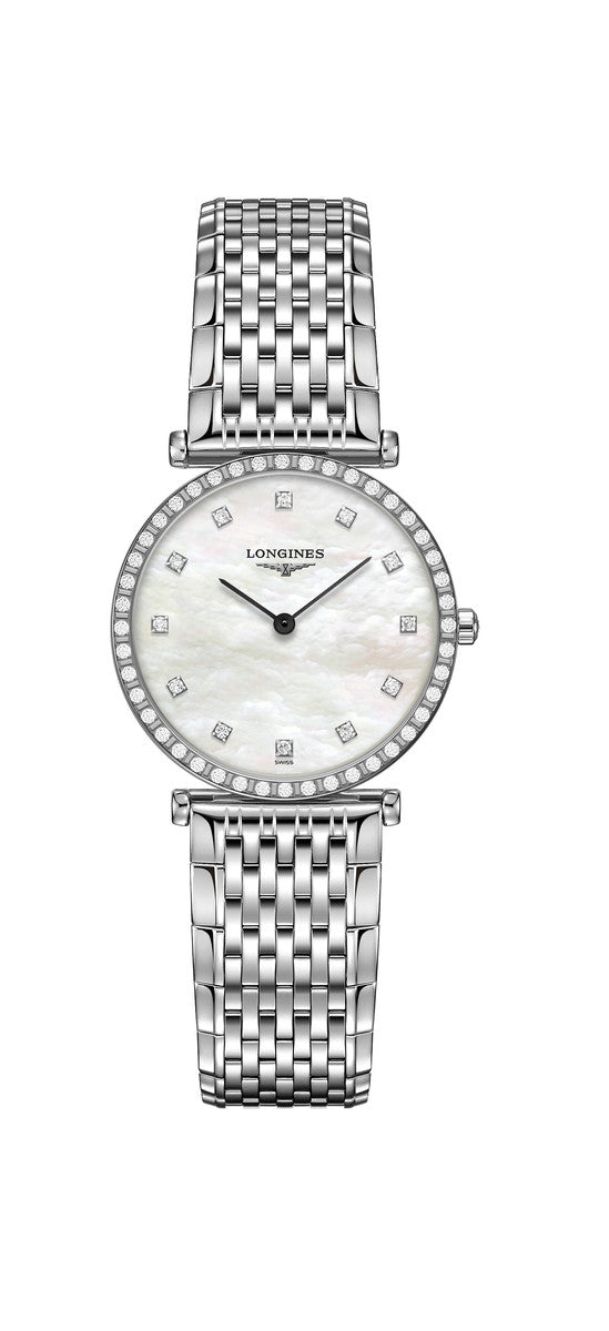 Longines La Grande Classique de Longines Mother of Pearl Dial Diamond Set Stainless Steel Womens Quartz Watch L45230876