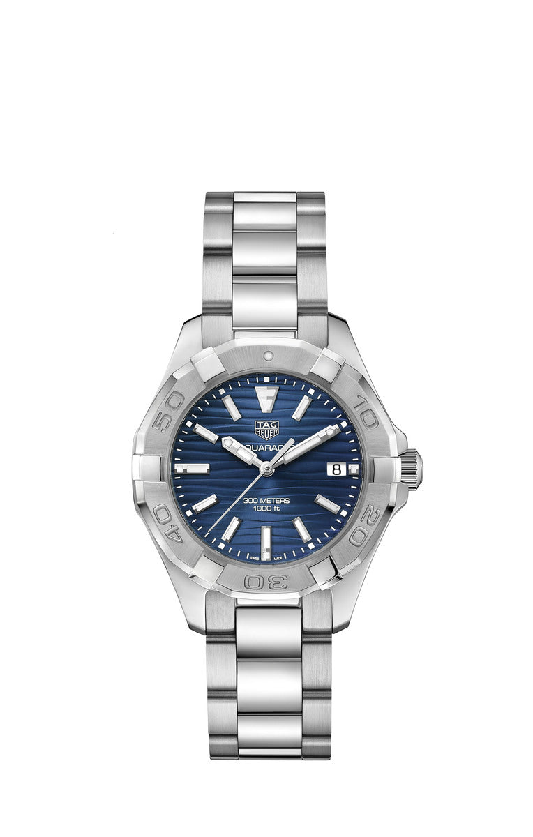 TAG Heuer Aquaracer Stainless Steel Blue Dial Womens Quartz Watch 35mm WBD131D.BA0748