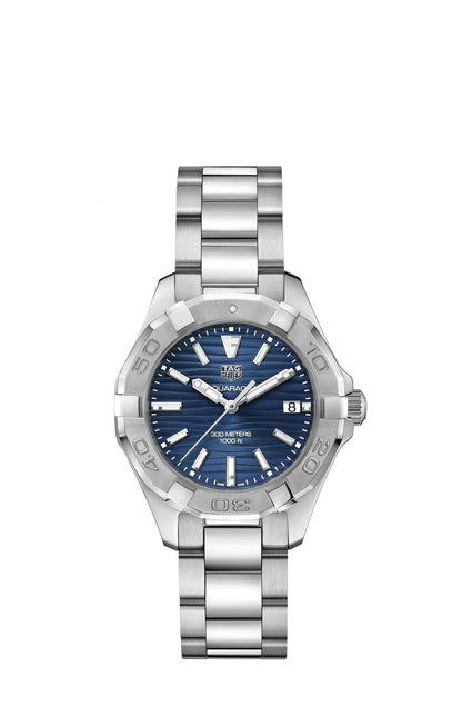 TAG Heuer Aquaracer Stainless Steel Blue Dial Womens Quartz Watch 35mm WBD131D.BA0748
