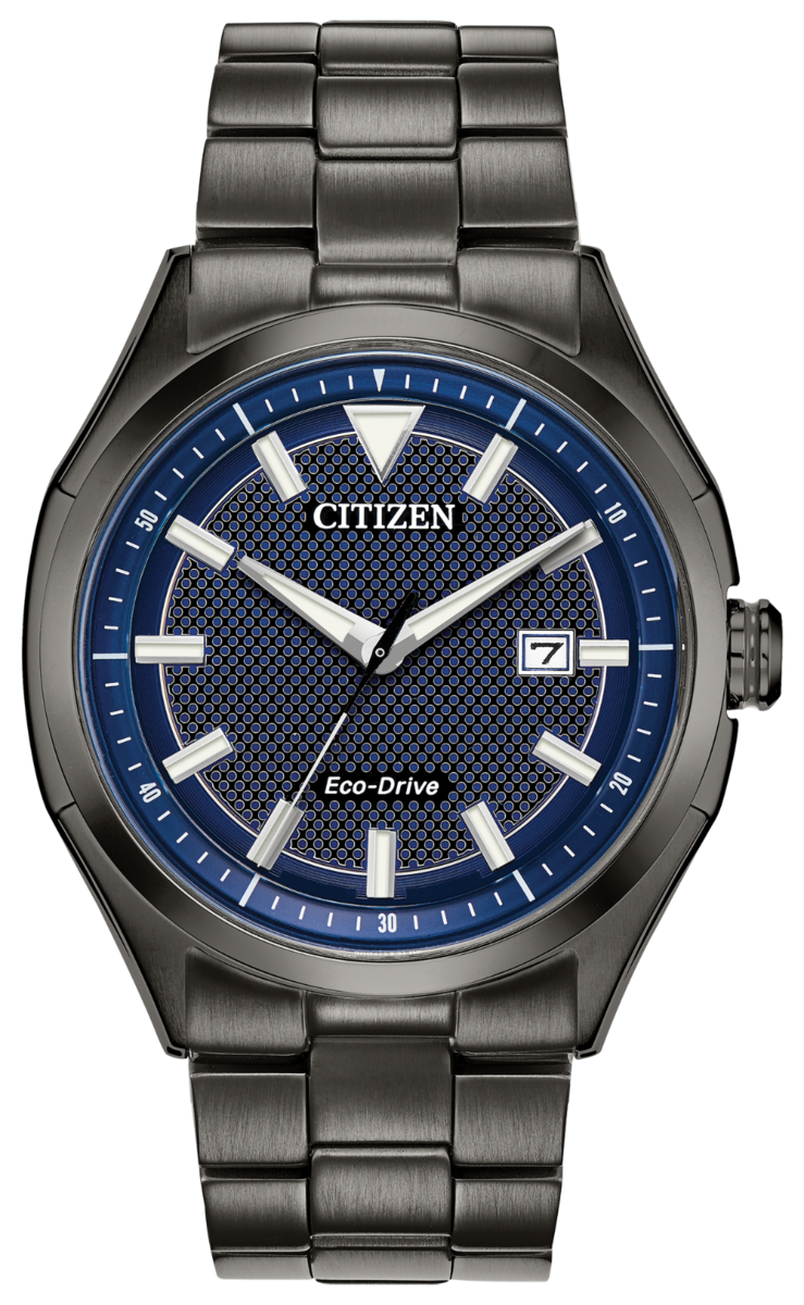 Citizen Eco-Drive Blue Dial Stainless Steel Mens Watch AW1147-52L
